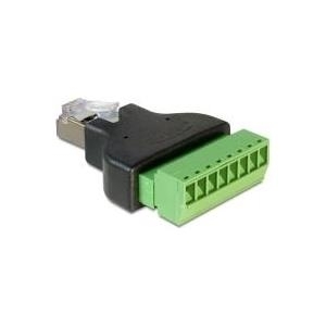 DeLOCK Adapter RJ45 Stecker > Terminalblock 8 Pin 2-teilig - Adapter (65389)