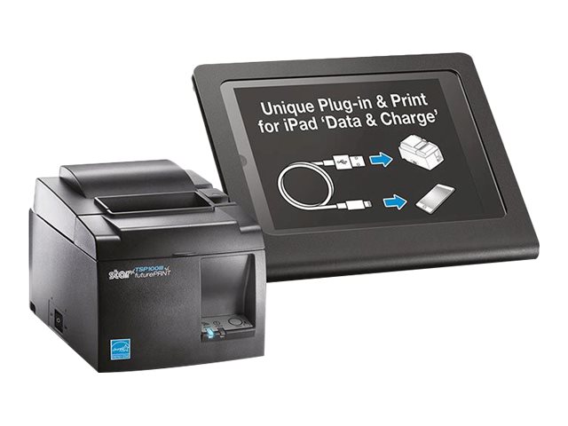 Star Micronics TSP143IIIU futurePRNT 203 DPI Thermodirekt Belegdrucker Charcoal Grey