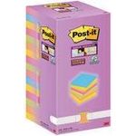 Post-it Super Sticky Notes Carnival Haftnotizen extrastark farbsortiert, 16 Blöcke (654-16SS-COL)