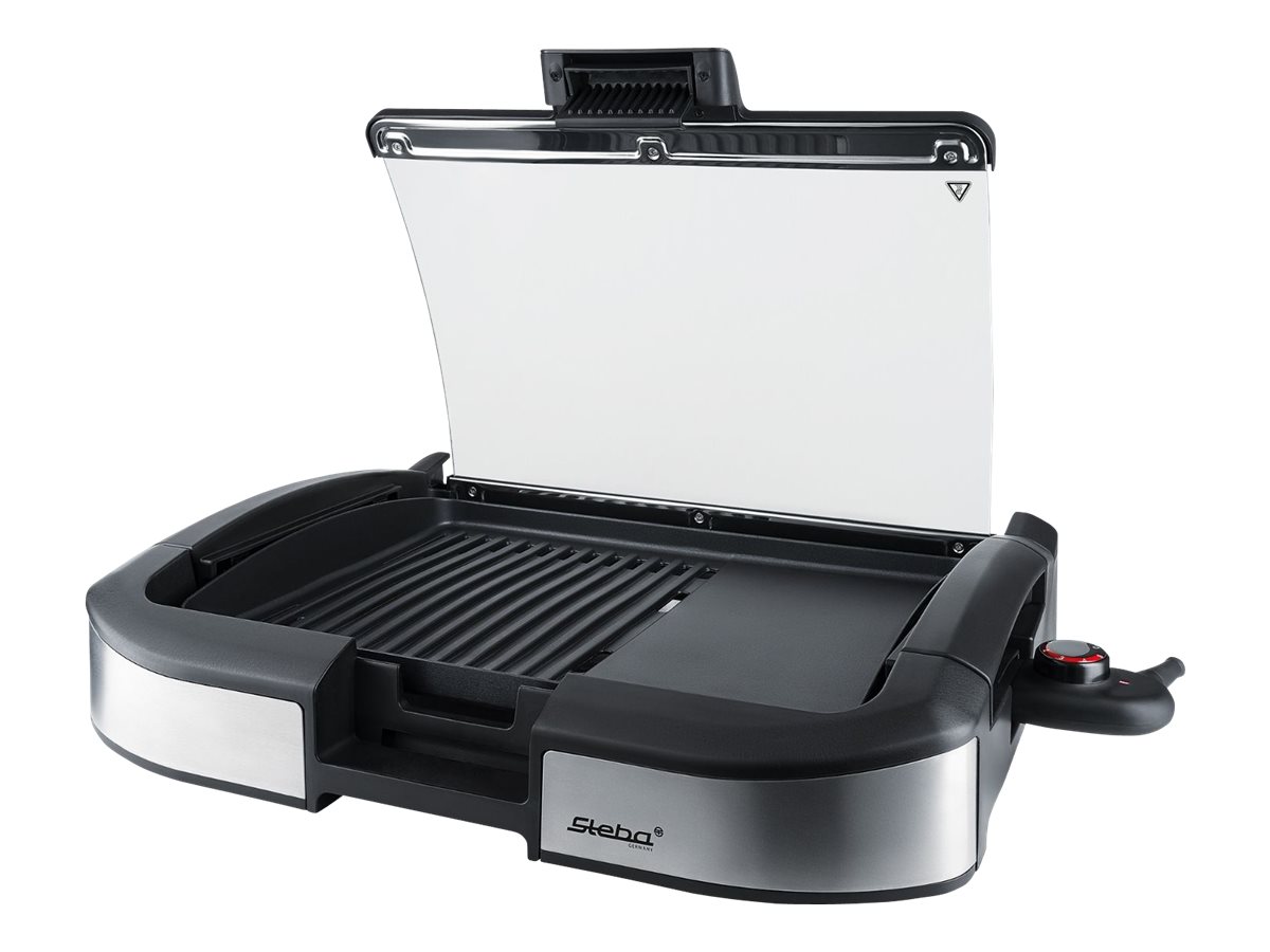 Steba VG 195 Tischgrill 2200 W 40x29 cm mit Glasdeckel Schwarz
