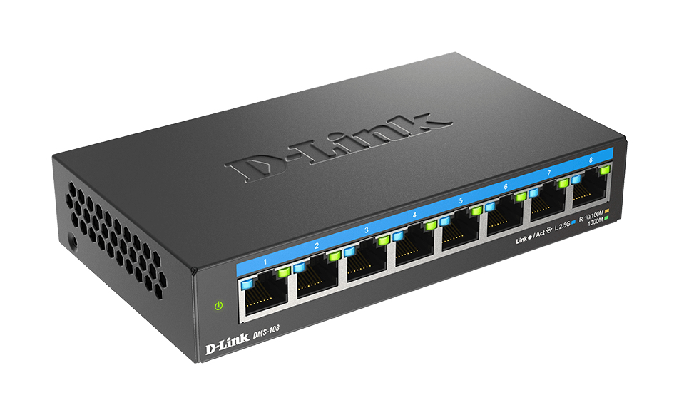 D-Link DMS-108 Switch 8 x 2.5G Schwarz