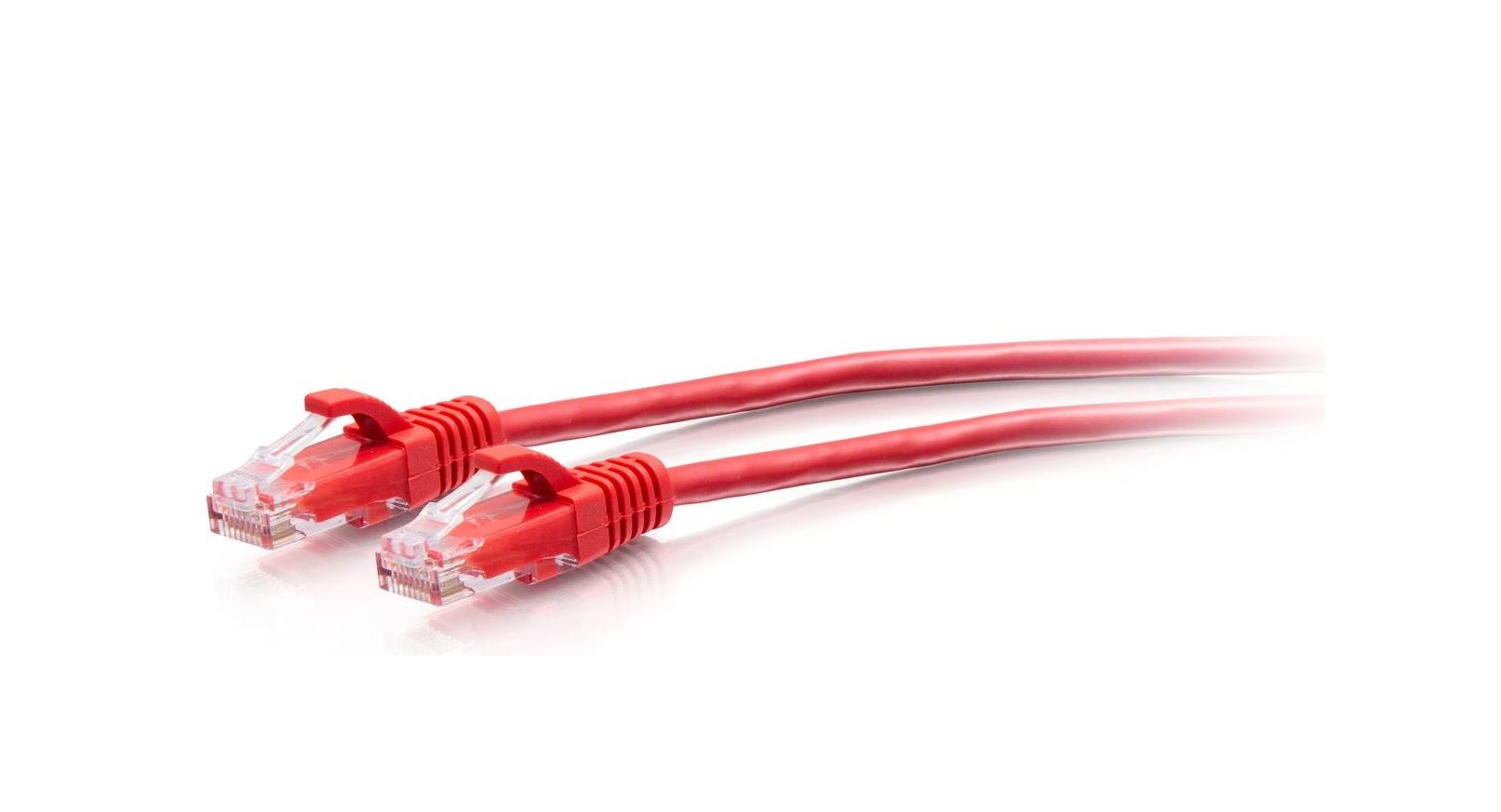 C2G Cat6a Slim Patchkabel 0,9 m U/UTP 28AWG rot RJ45 mit Rastnasenschutz