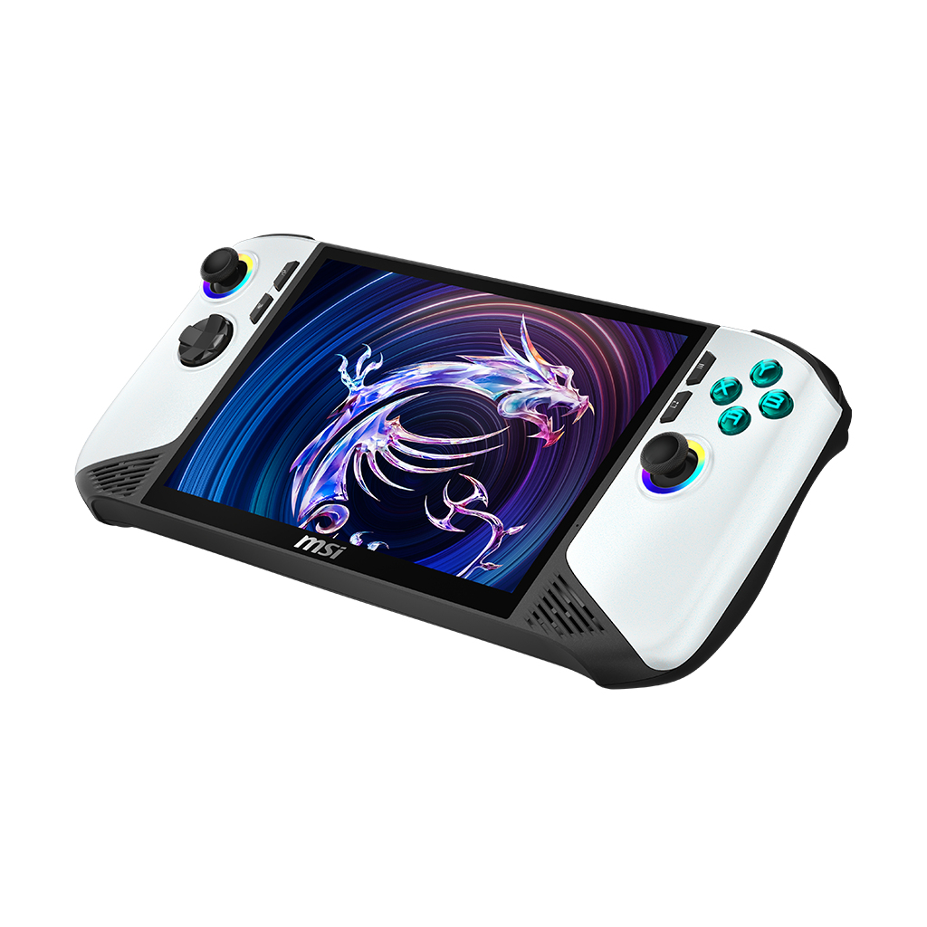 MSI Claw 8 AI+ A2VM-091 Polar Tempest Edition 8" FHD+ IPS 120Hz Touch Intel Core Ultra 7 32 GB RAM 2 TB SSD Schwarz, Weiß