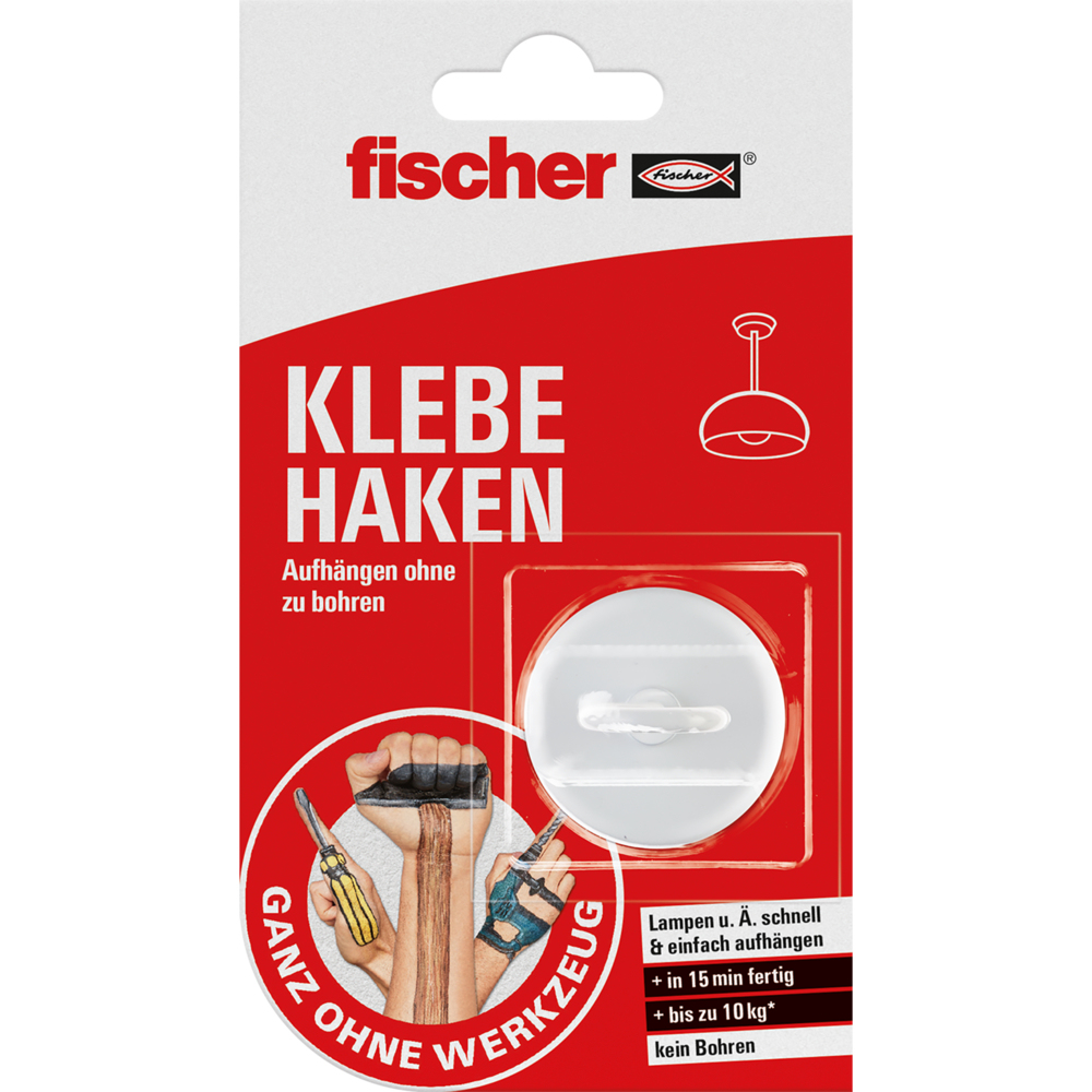 Fischer 545950 Klebehaken Universalhaken 10 kg Weiß