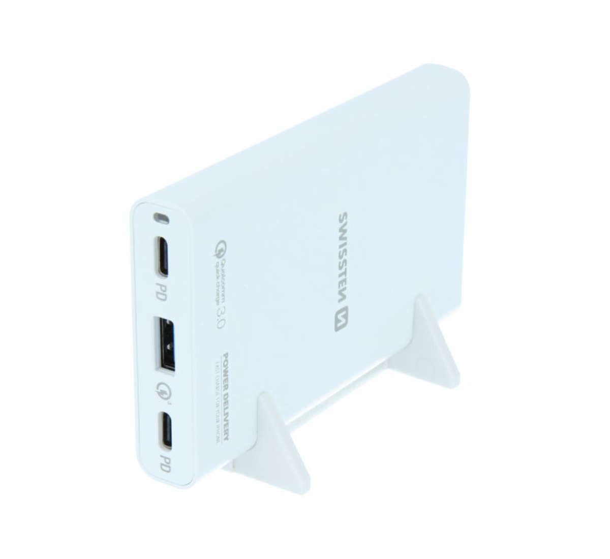 Swissten Reiseladegerät 60W PD3.0 QC3.0 PPS 2x USB-C Weiß