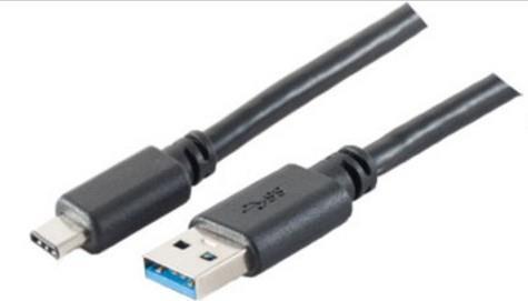 S-CONN USB Kabel Typ 3.1 C-ST auf Typ 3.0 A-ST schwarz 1,8m (77141-1.8)