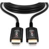 Lindy - Ultra High Speed - HDMI-Kabel - HDMI männlich bis HDMI männlich - 15 m - Hybrid Kupfer/Kohlefaser - Schwarz - rund, unterstützt 8K 60 Hz (7680 x 4320), unterstützt 4K 120 Hz (3840 x 2160)