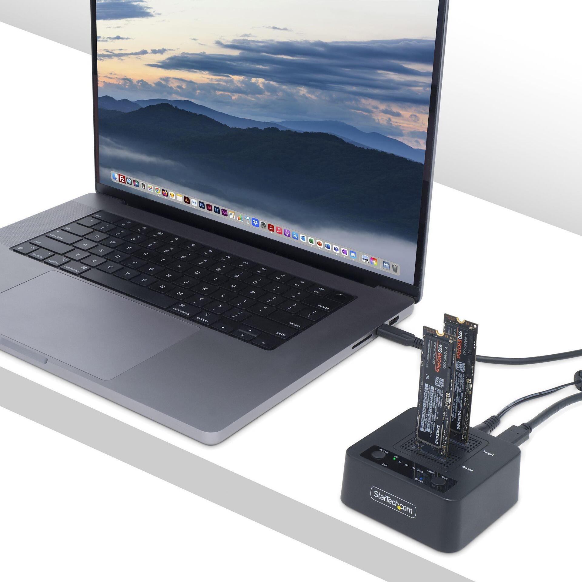 StarTech.com 1:1 Standalone M.2 NVMe Drive Duplicator and Dock M2 