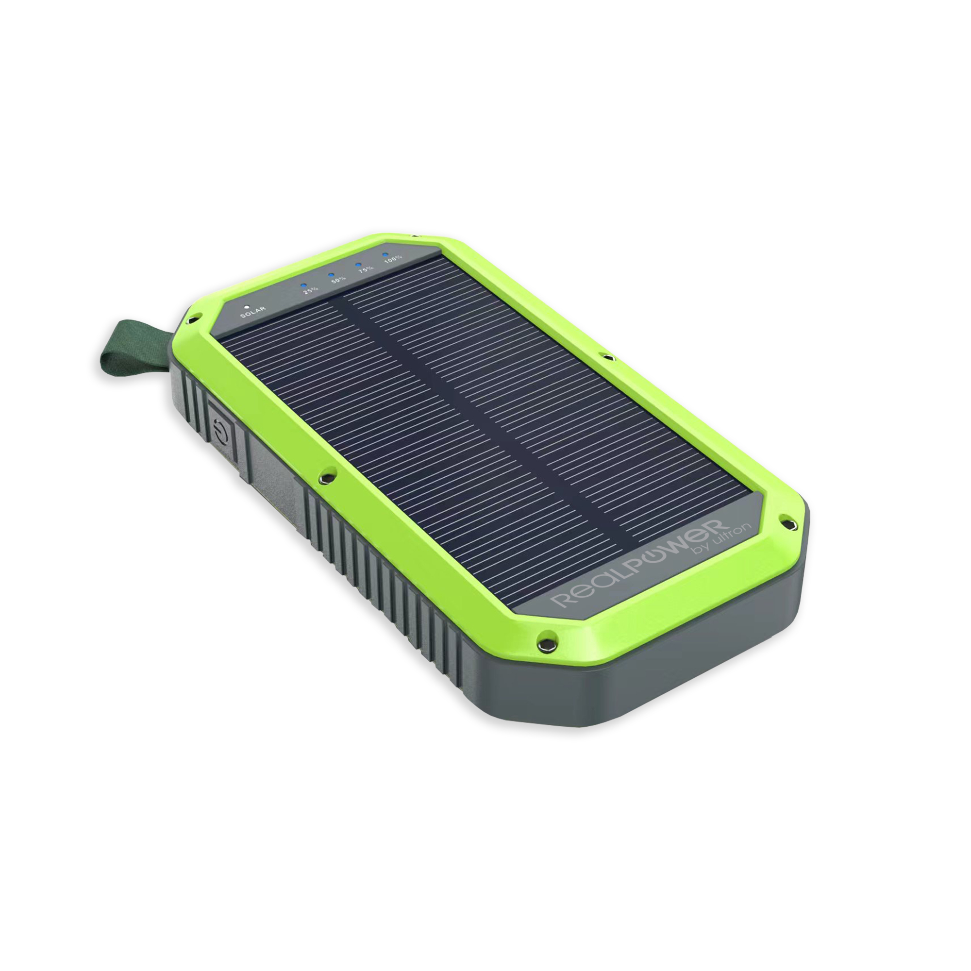 RealPower PB-10000 Powerbank 10000 mAh Schwarz, Grün