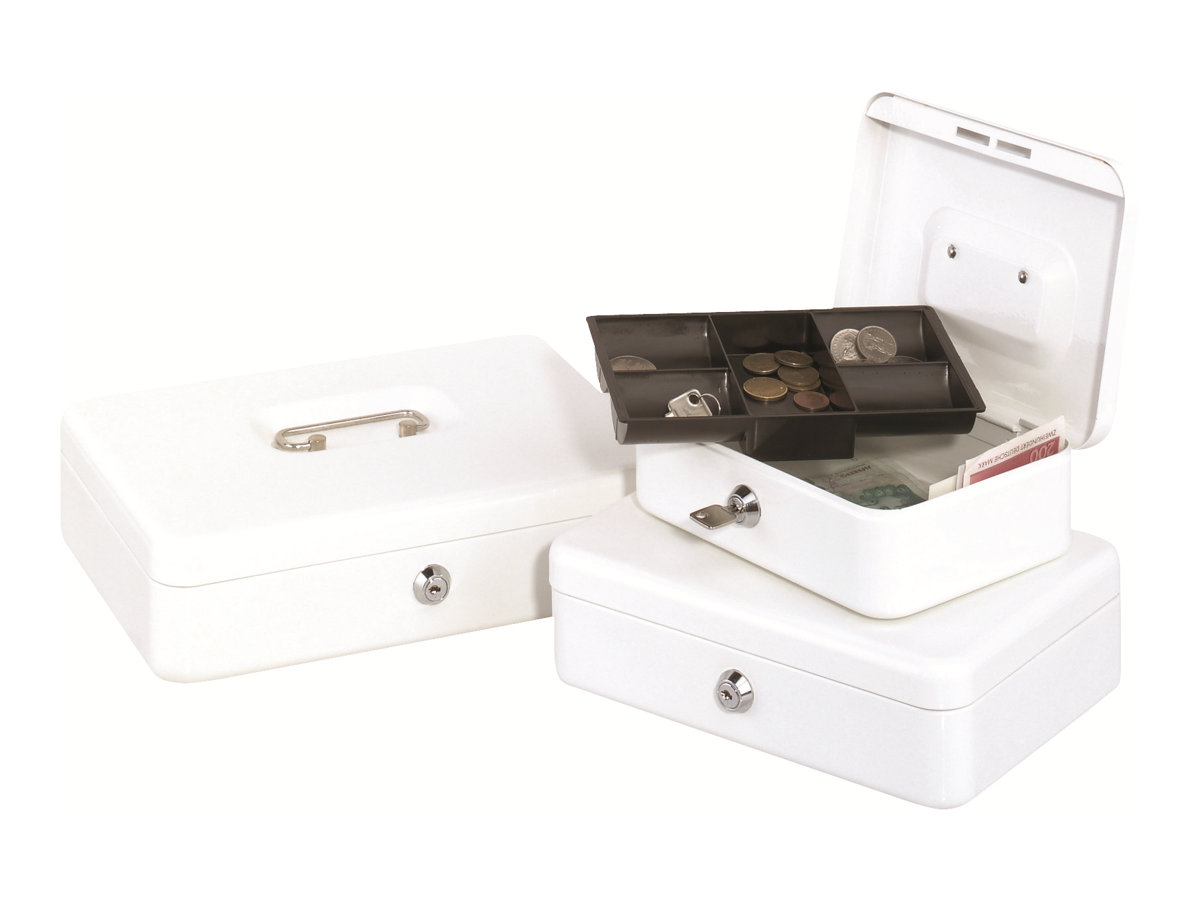 WEDO Geldkassette 145200X Größe 2 Stahl Weiß