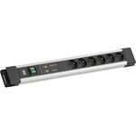 Bachmann CONNECTUS 6xUTE 1xGVS 1xSchalter 2.0m CEE7/7 Grau (BM005931)