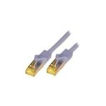 McabCat.7 Rohkabel S-FTP-PIMF-LSZH-0.25M-GRA 10Gigabit Ethernet 600MHzCat.7 Rohkabel Patchkabel, 2xRJ45 Cat.6a Stecker geschirmt, Schirmung: S/FTP (PIMF)Cat.7 Rohkabel, doppelt geschirmt, Leiterdurchmesser: 4x2xAWG26/7, ø=6,5mm, Leitermaterial: reines Kupfer, LSZH, Flammwidrig IEC60332-1, halogenfrei IEC60754-2, Ra (3726)