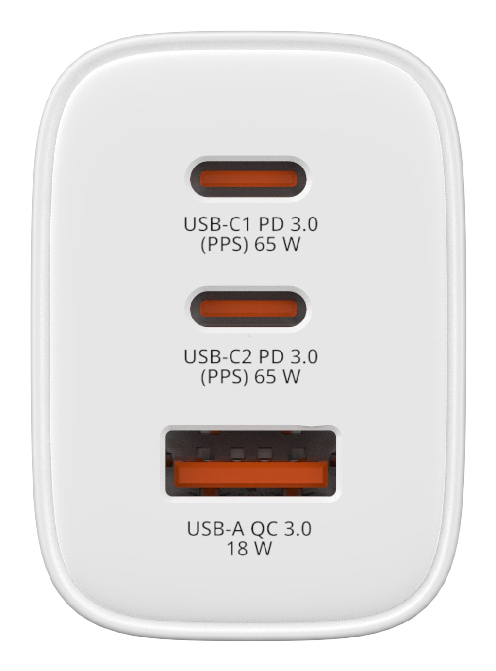 Verbatim Essentials GaN III 65W 3-Port USB-A/C Ladegerät Weiß