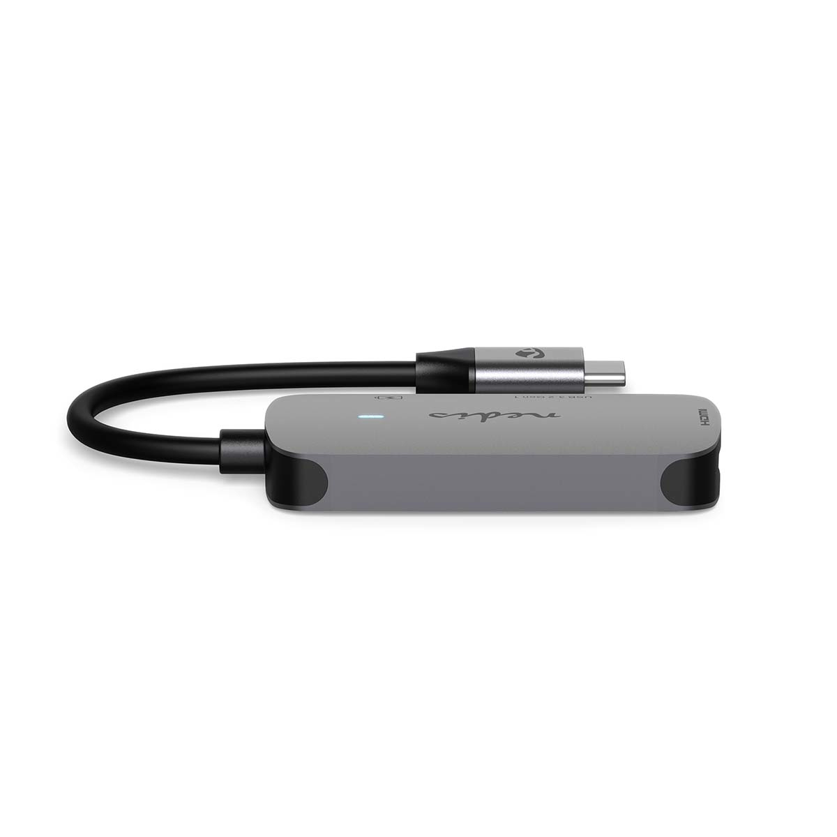 Nedis CCGB64230GY01 USB Multi-Port-Adapter USB-C HDMI USB-A USB-C 4K@30Hz Grau