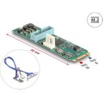 Delock Konverter M.2 Key B+M Stecker zu 2 x USB 5 Gbps Typ-A Buchse mit 50 cm Kabel (61065)