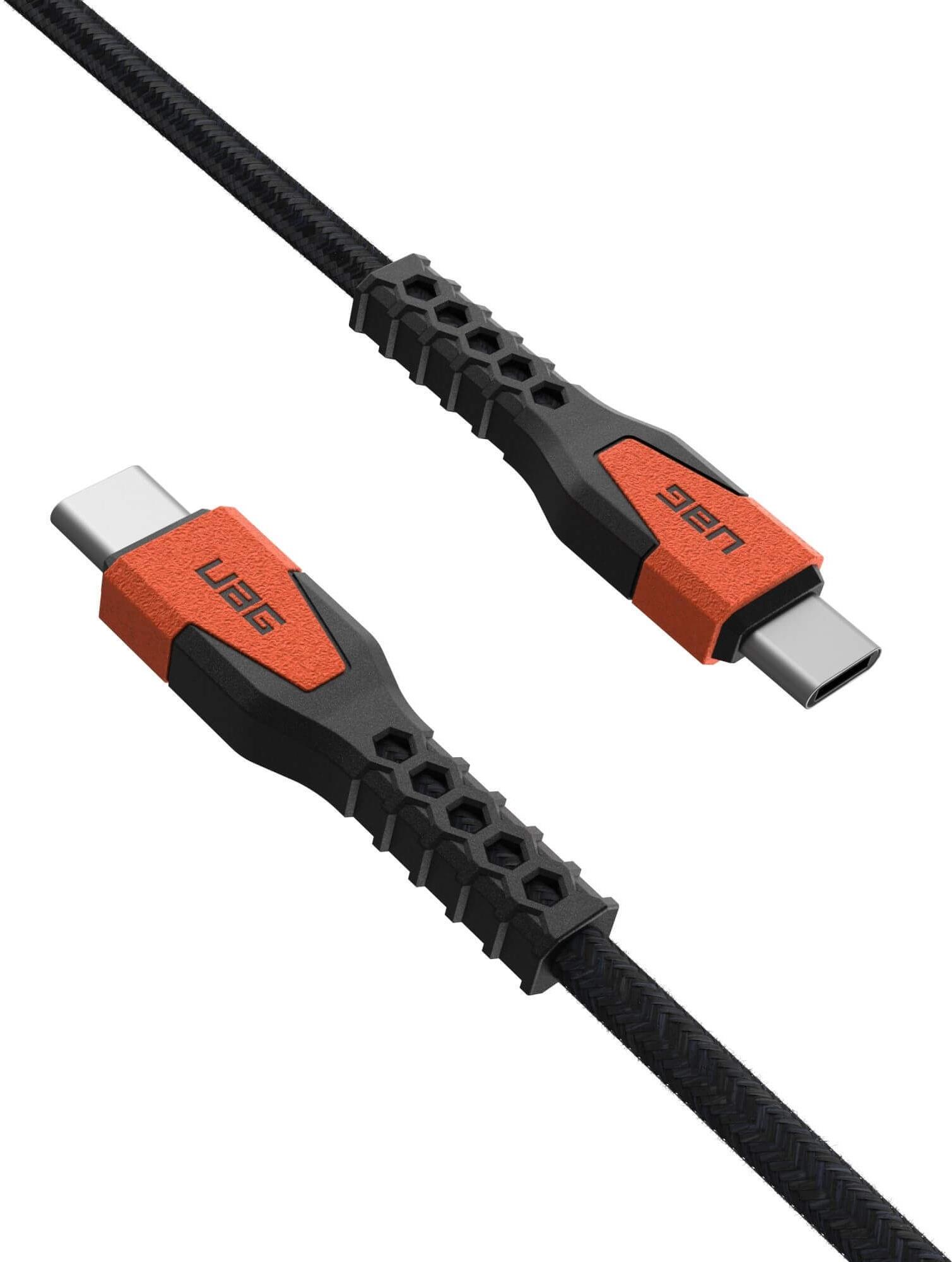 Urban Armor Gear Kevlar USB Kabel 1,5 m USB 2.0 USB C Schwarz - Orange (9B4413114097)