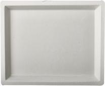 PAPSTAR Zuckerrohr-Teller "pure", eckig, 130 x 260 mm, 50er aus Zuckerrohr, kompostierbar, mikrowellengeeignet bis - 1 Stück (89746)