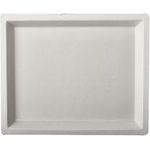 PAPSTAR Zuckerrohr-Teller "pure", eckig, 130 x 260 mm, 50er aus Zuckerrohr, kompostierbar, mikrowellengeeignet bis - 1 Stück (89746)