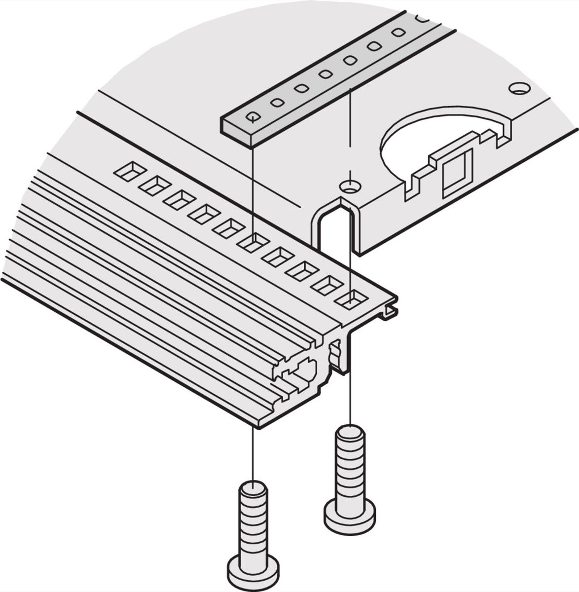 SCHROFF Befestigungsstreifen für Montageplatte - GEWINDESTREIFEN 65MP2 (30840057)