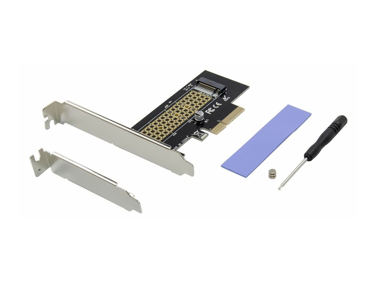 MicroConnect MC-PCIE-NVME-SSDADAPT M.2 NVMe SSD Adapter PCIe 3.0 x4 Schwarz