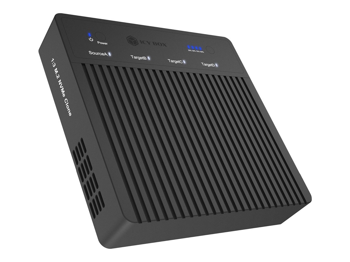 ICY BOX CloneStation IB-4013MCL-C4 Dockingstation SSD-Duplikator M.2 NVMe USB 4 Schwarz