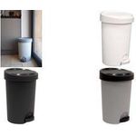 EDA Tret-Abfallbehälter Stepy, 15 Liter, PP, anthrazit modernes Design, mit Tretpedal, - 1 Stück (010629 G.ANT)