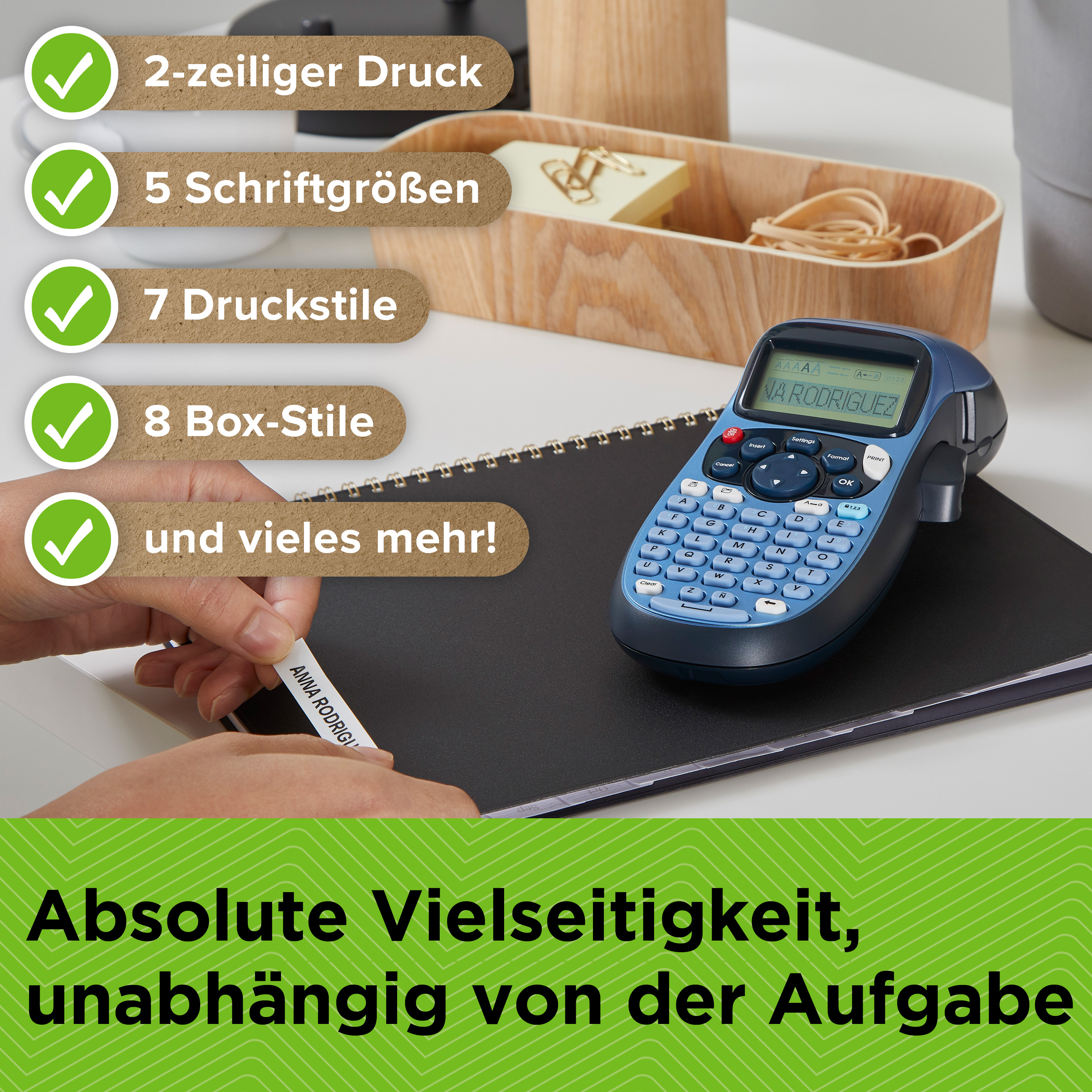 Dymo LetraTag LT-100H Beschriftungsgerät 180 dpi LCD Schwarz