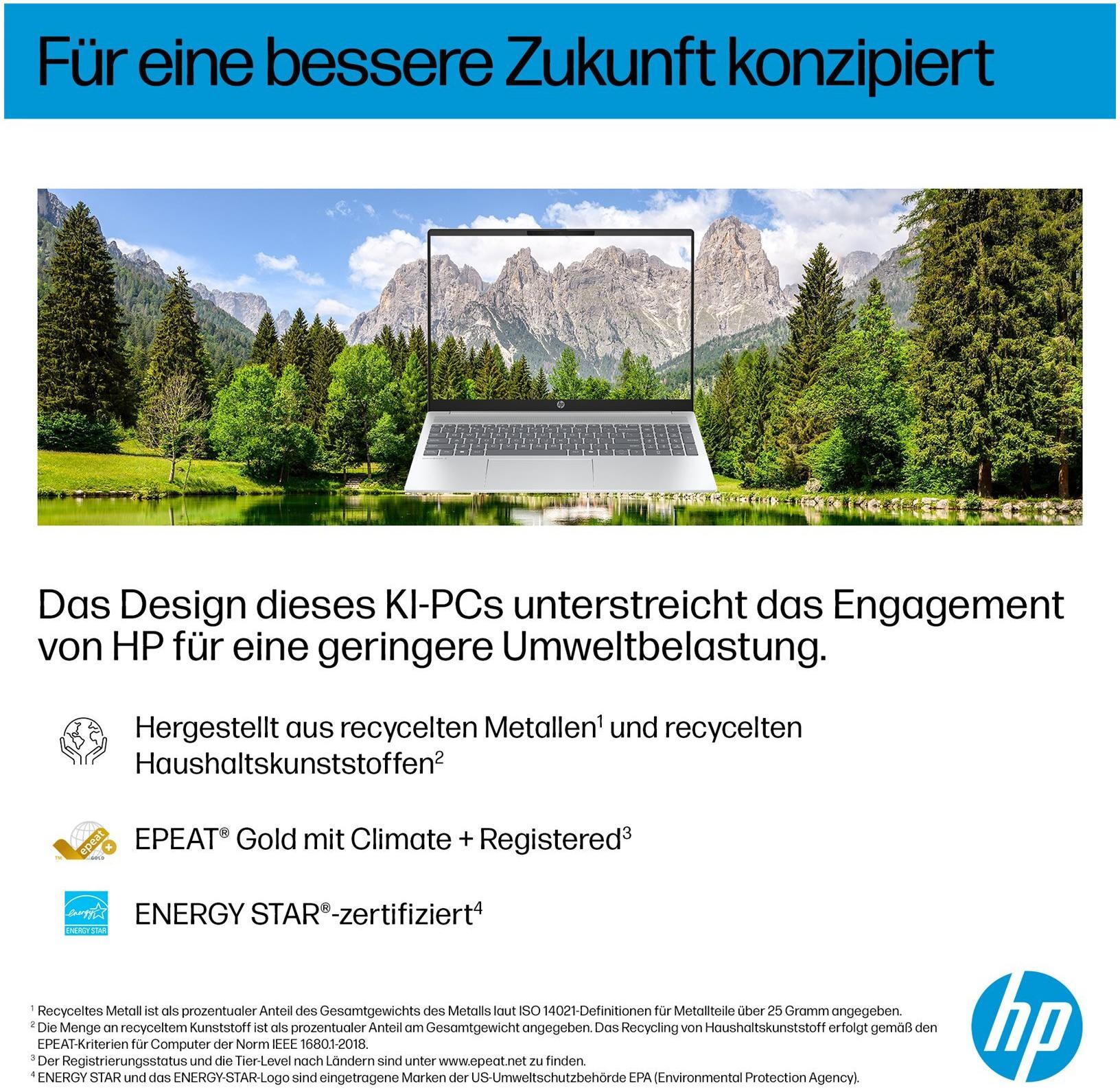 HP OmniBook 5 Laptop 16-af1452ng 16" Intel Core Ultra 5 225U 16 GB RAM 512 GB SSD Gletscher Silber Aluminium