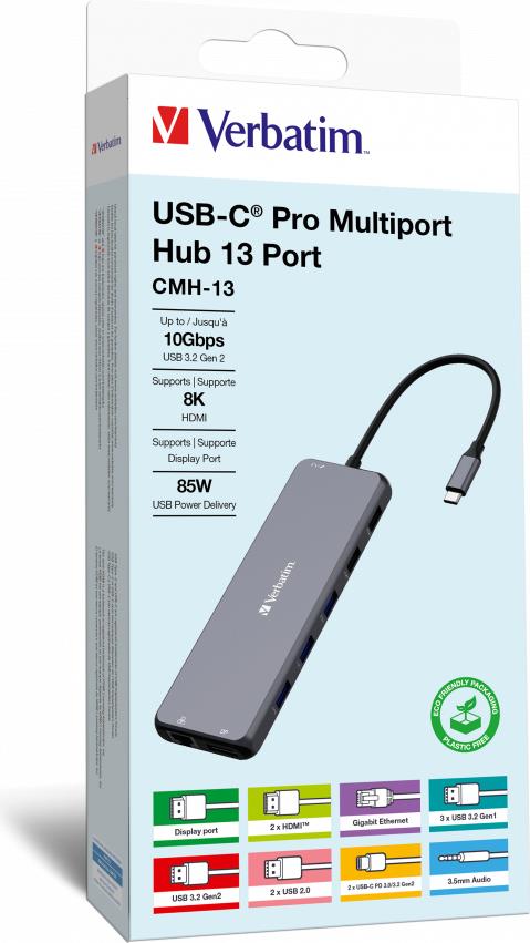 VERBATIM USB-C Pro Multiport Hub 13 Port CMH-13