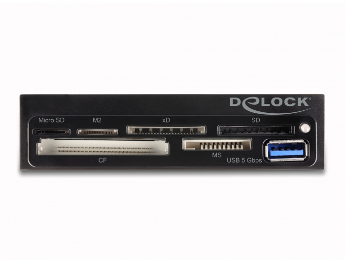 Delock 91759 Kartenleser intern 3.5" USB 3.2 Gen 1 Schwarz, Grau