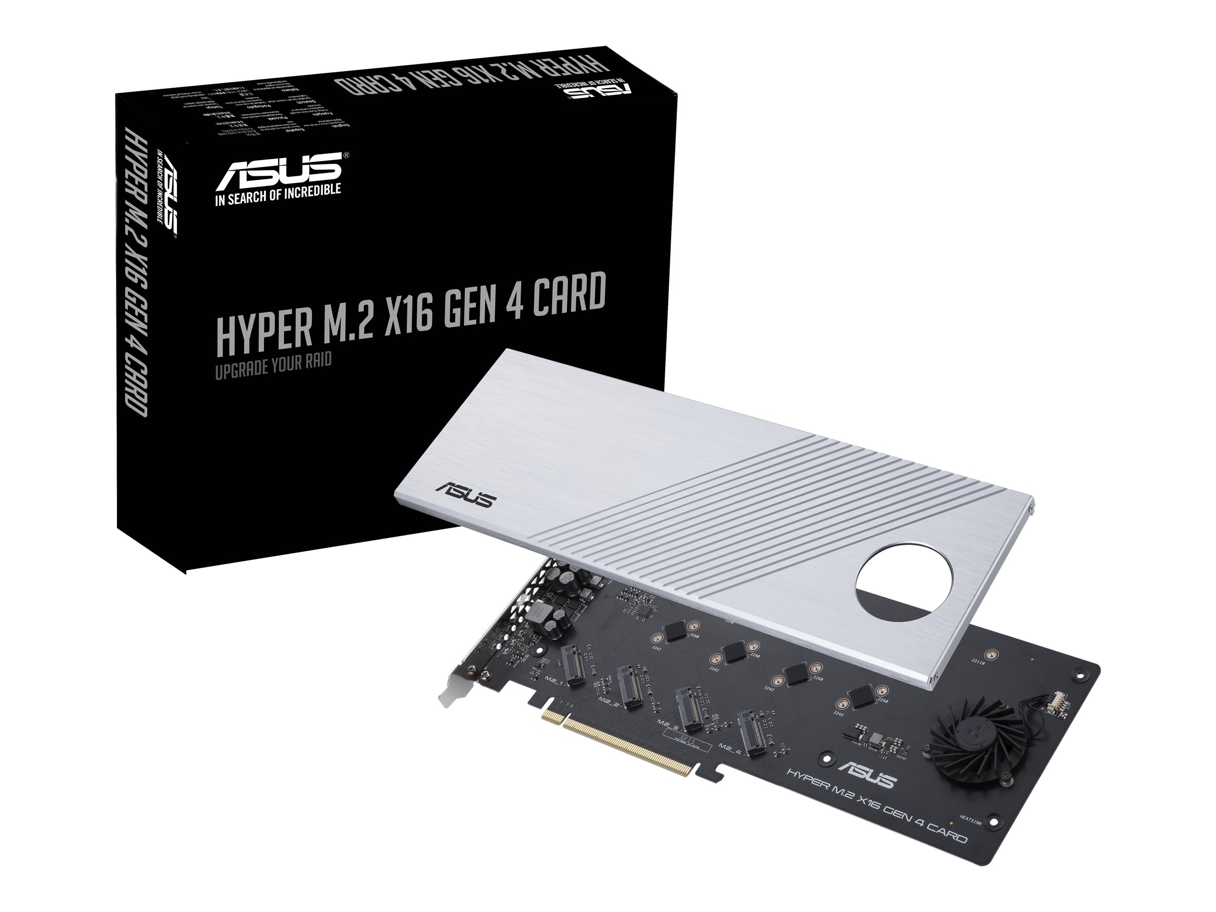 ASUS HYPER M.2 X16 GEN 4 CARD PCIe 4.0 x16 Schnittstellenadapter 4x M.2 Silber