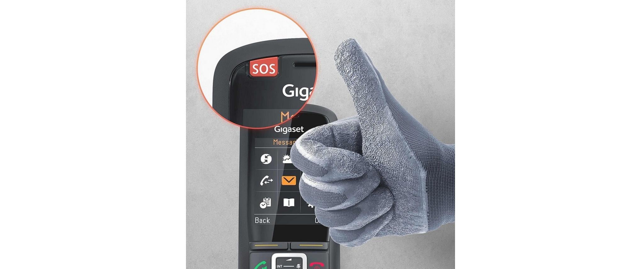 Gigaset R Serie R700H protect PRO Schnurloses Erweiterungshandgerät Schwarz