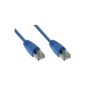 Patchkabel S-STP (PIMF), Cat 6, blau, 15,0 m Patchkabel mit besonders schmalem Knickschutz (71515B)