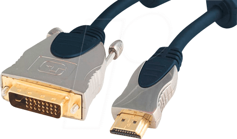 shiverpeaks SP77481 Videokabel-Adapter 1,5 m HDMI Typ A (Standard) DVI-D Blau - Chrom (SP77481)