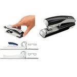 LEITZ Flachheftgerät Nexxt 5523, Heftleistung: 40 Blatt, rot Flachhefttechnologie spart bis 30% Platz im Ordner, Einlege- (5523-00-25)