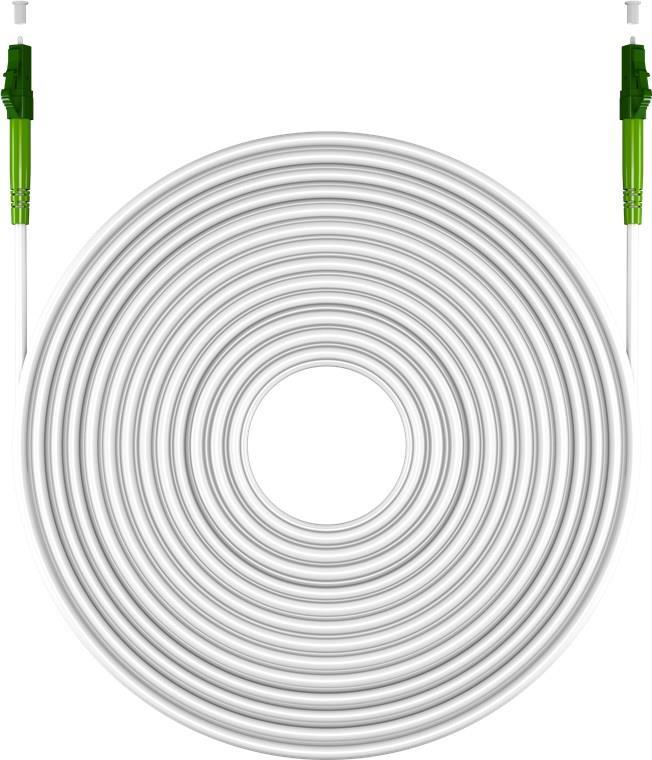 Goobay 59591 Glasfaserkabel 25 m LC/APC FTTH OS2 Weiß (59591)