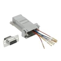 InLine® Adapter, 9pol Sub D Buchse an RJ45 Buchse, metallisiert, bulk (68889L)