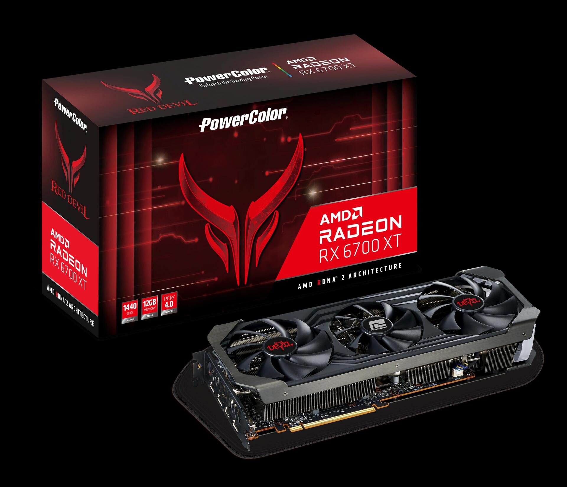 Red Devil AMD Radeon™ RX 6700 XT 12GB RX 6700XT 12GB PowerColor Red Devil Radeon RX 6700XT AMD Radeon RX