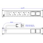 Bachmann Steckdosenleiste 4xCEE7/3 2xCM 0, 2m 916.705 (916.705)