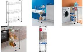 metaltex Allzweckwagen Slim DELUXE, 3 Etagen, silbermetallic Material: Polytherm (341503039)