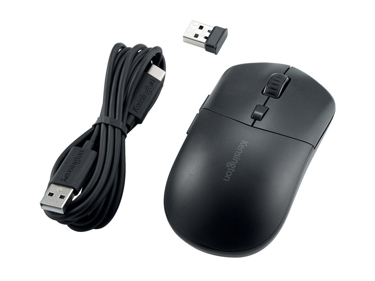 Kensington MY430 EQ Kabellose Maus 6 Tasten Bluetooth 2,4 GHz Wiederaufladbar Schwarz