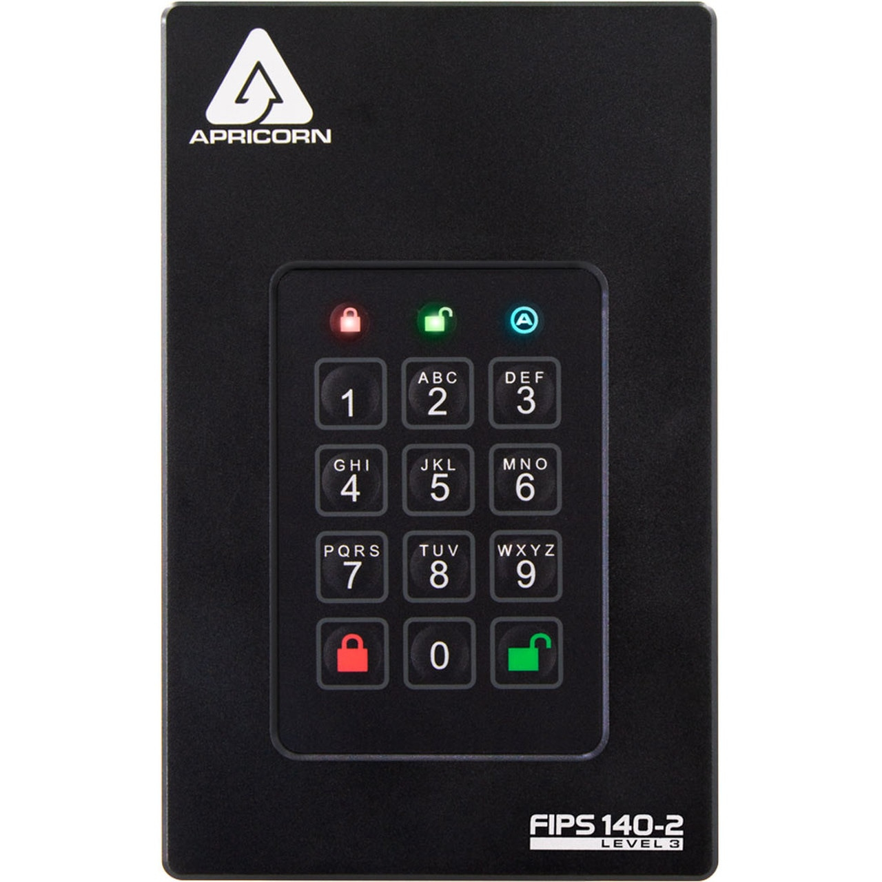 Apricorn Aegis Fortress L3 Externe Festplatte 4 TB USB 3.1 256-bit AES-XTS FIPS 140-2 Level 3 Schwarz