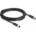 Delock Patch-Kabel 4-poliger M8 (M) zu 4-poliger M8 (W) (80144)