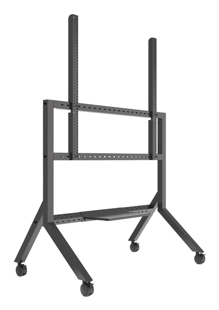 B-TECH Momentum BT8546 Rollwagen für 65-110" Touchscreen-Displays, 125 kg, VESA bis 1000x900 mm, Schwarz