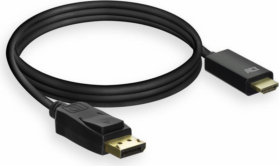 ACT AC7550 Videokabel-Adapter 1,8 m DisplayPort HDMI Typ A (Standard) Schwarz (AC7550)