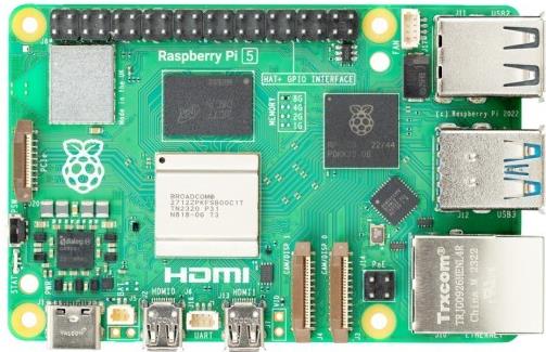 Raspberry Pi 5 Model B Einplatinenrechner BCM2712 2,4 GHz 4 GB RAM Wi-Fi 5 Bluetooth 5.0