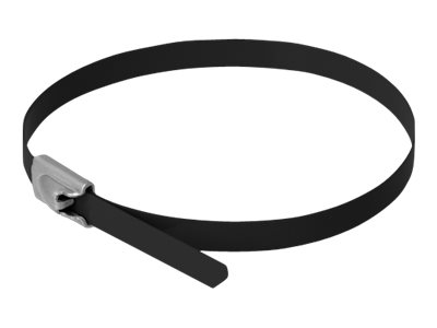 Delock Kabelbinder 30 cm Edelstahl 304 Schwarz 10er Pack