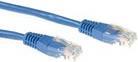 ACT Blue 5 meter U/UTP CAT6 patch cable with RJ45 connectors. Cat6 u/utp blue 5.00m (IB8605)