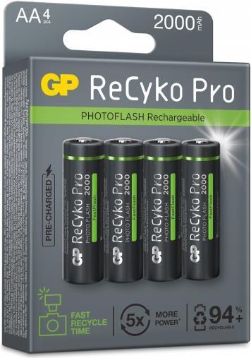 GP Batteries ReCyko Photoflash Wiederaufladbarer Akku AA Nickel-Metallhydrid (NiMH) (125210AAHCF-C4)