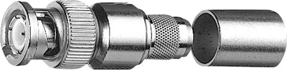 Telegärtner BNC-Kabelstecker Crimp G42 50 Ohm, crimp/crimp, Außenleiter Telealloy, A3326, G42 (2.7/7.1), AA-58886  - 5 Stück (J01000A0063)